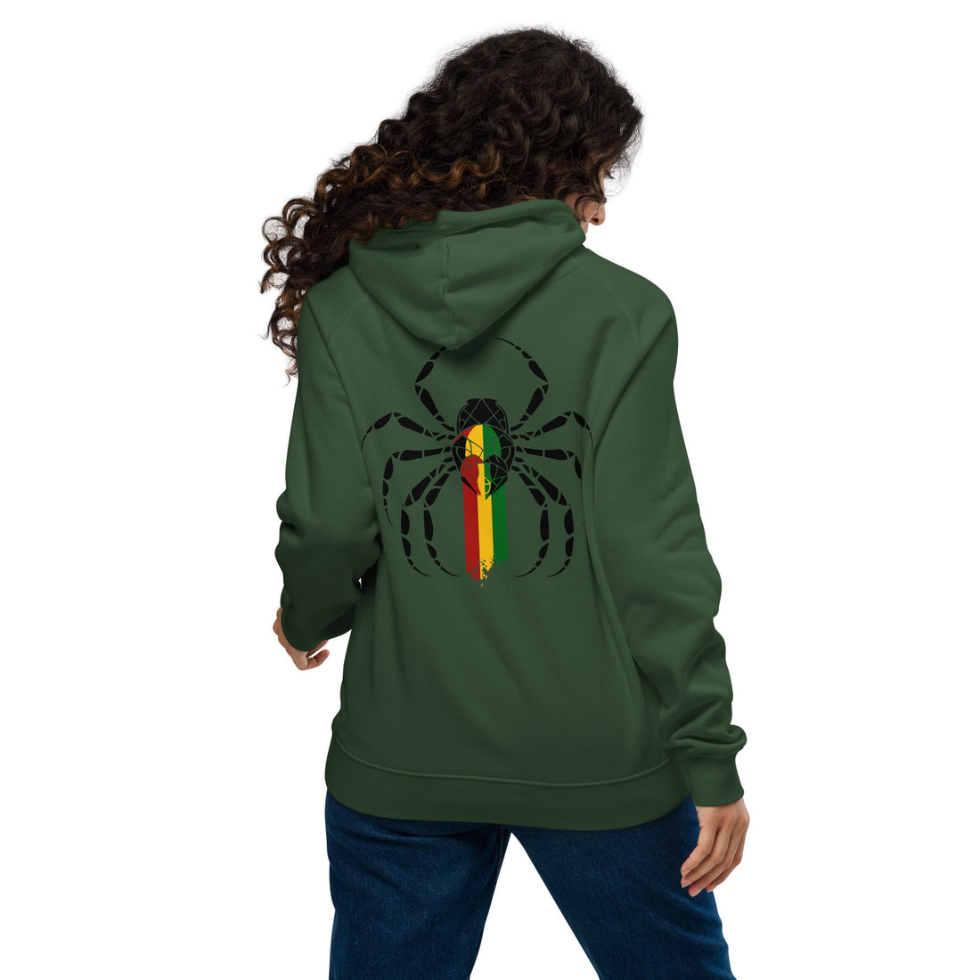 Abasani Afro-Caribbean Crab Unisex eco raglan hoodie