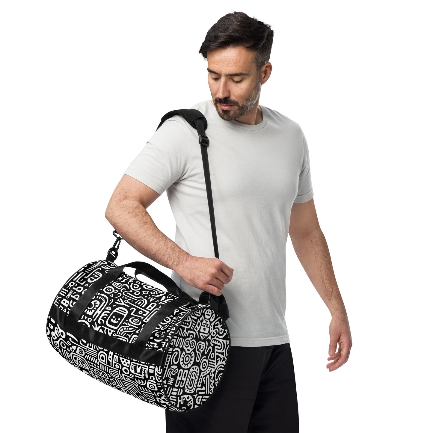 African Symbols All-over print gym bag || abasani