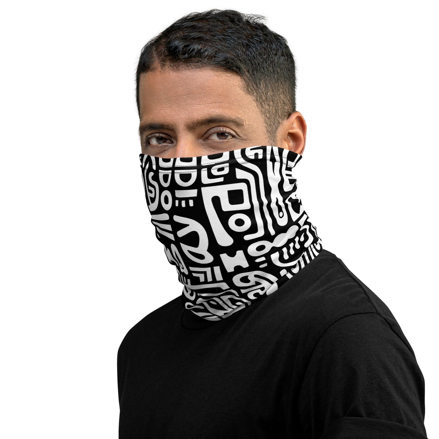 African Adinkra Inspired Symbol Neck Gaiter