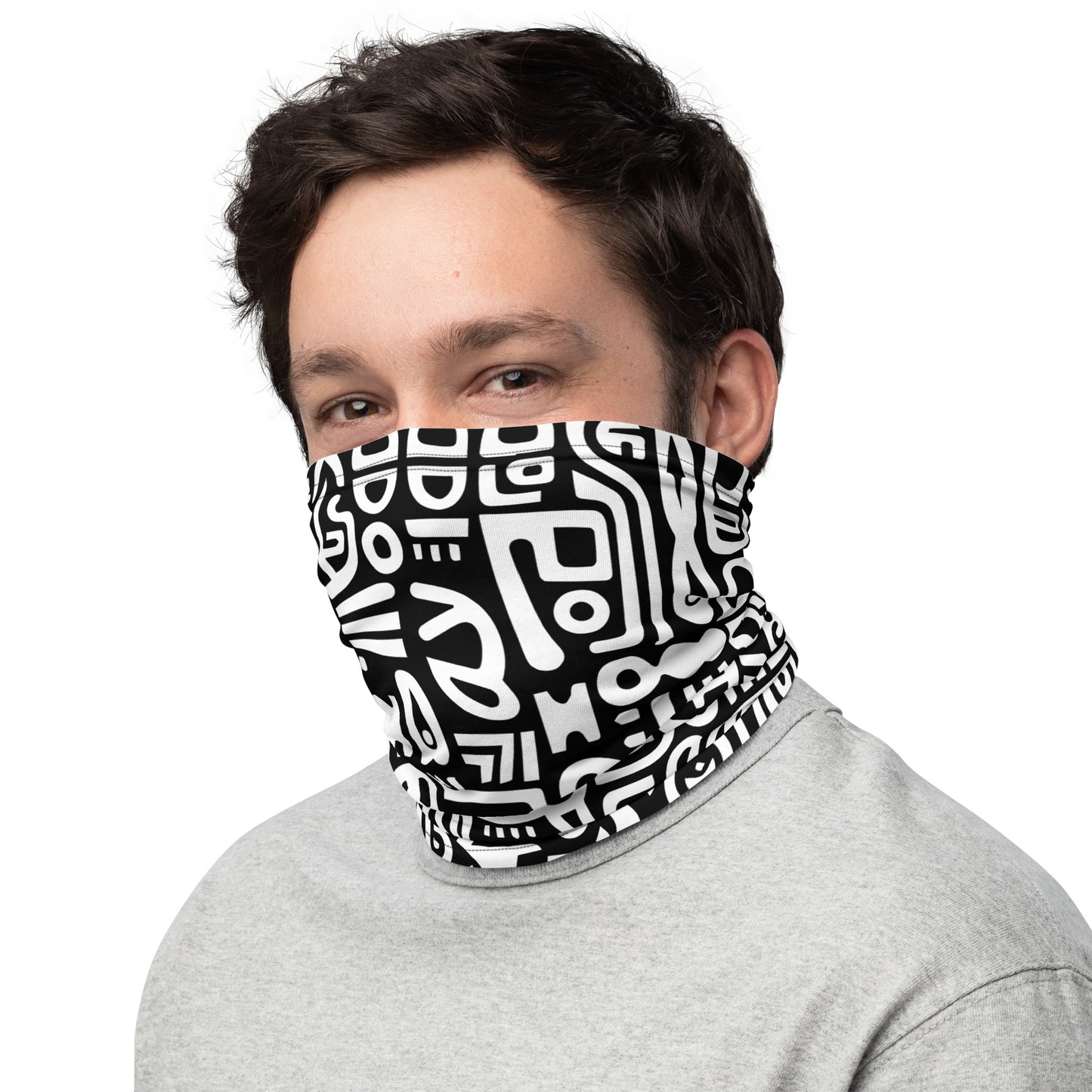 African Adinkra Inspired Symbol Neck Gaiter