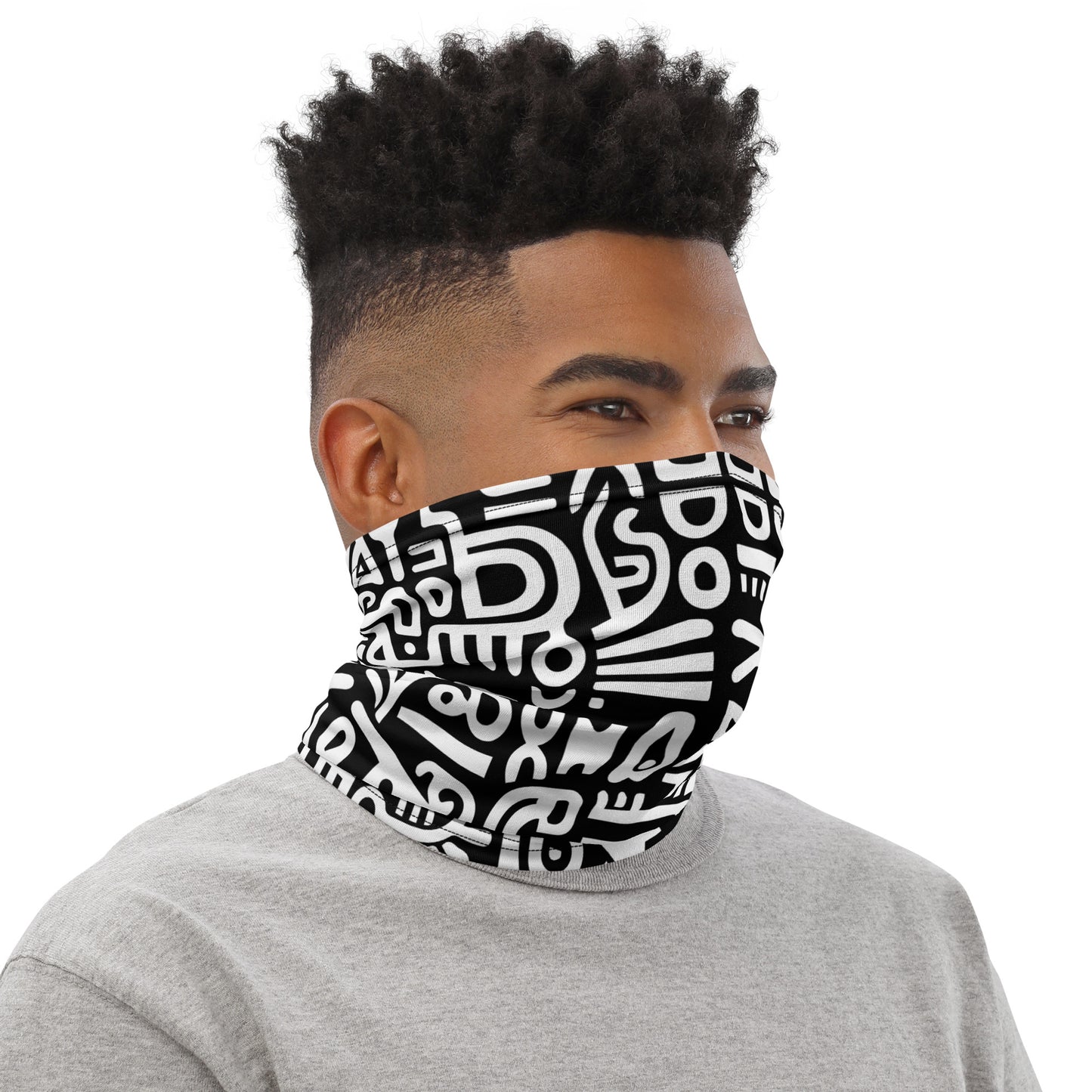 African Adinkra Inspired Symbol Neck Gaiter