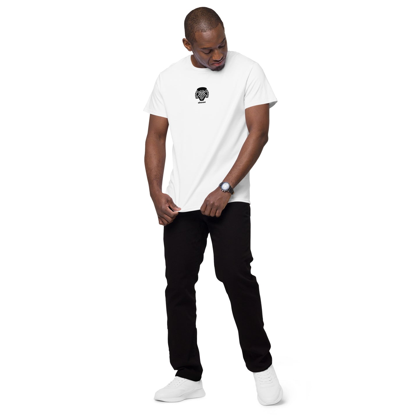 abasani logo Men's premium cotton t-shirt || abasani