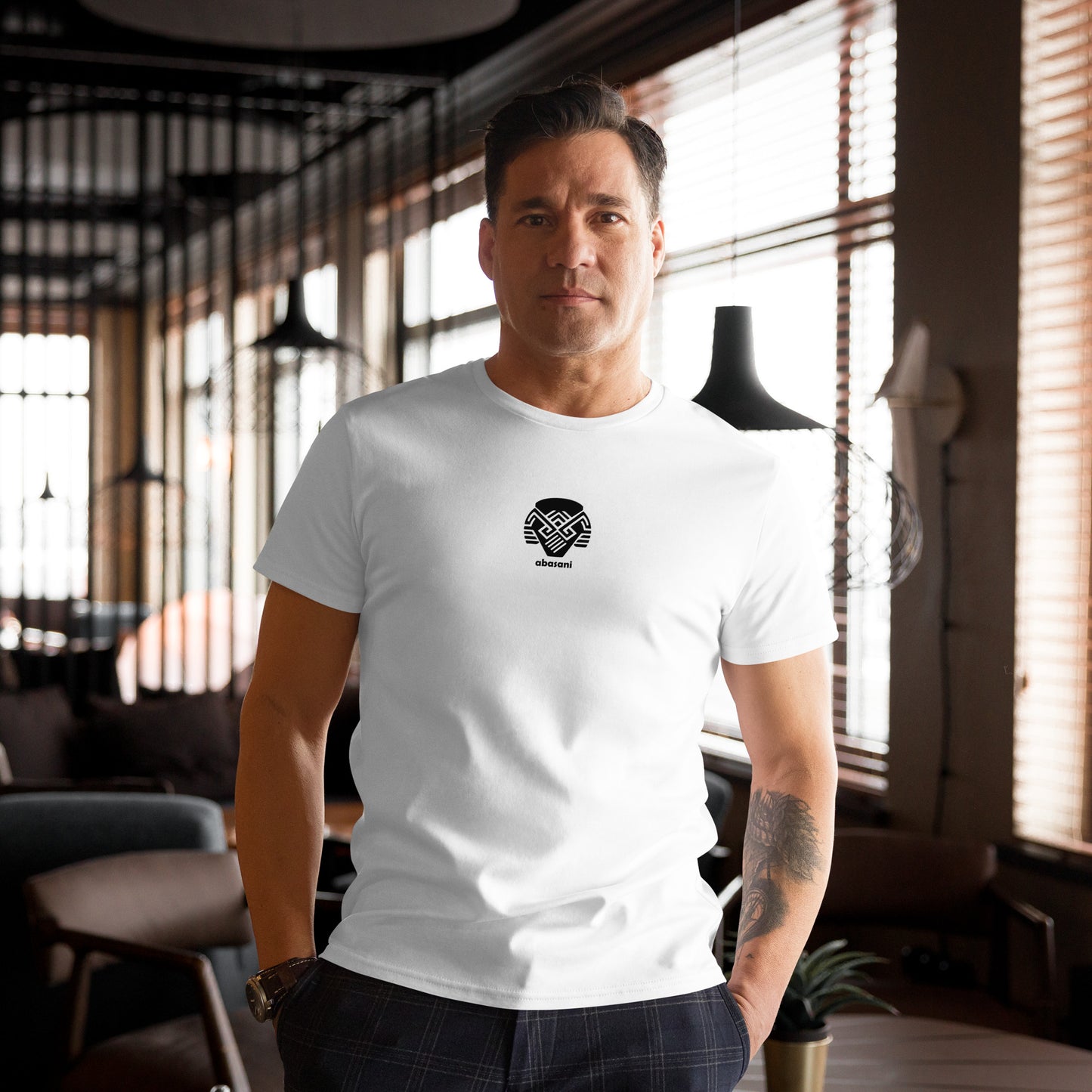 abasani logo Men's premium cotton t-shirt || abasani