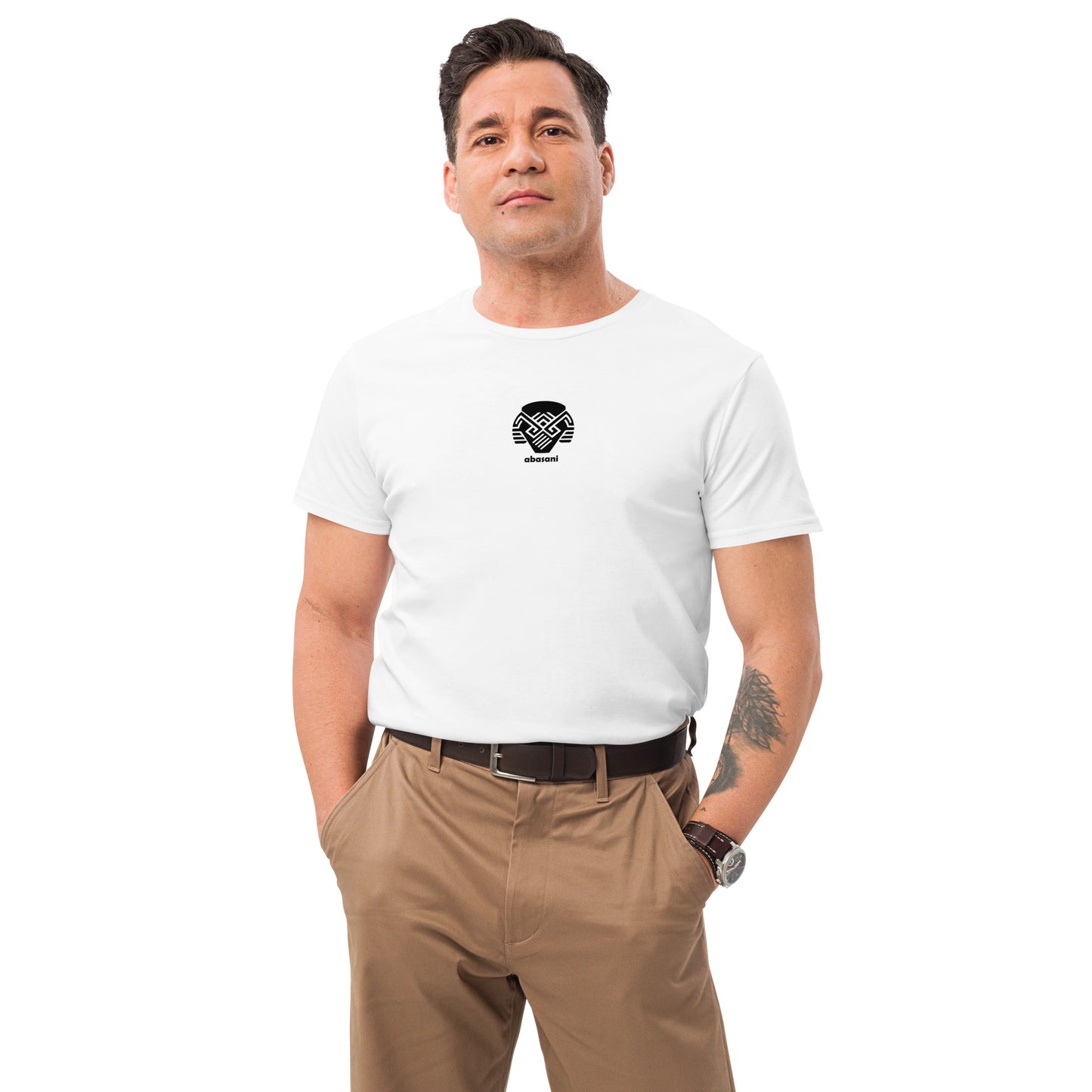 abasani logo Men's premium cotton t-shirt || abasani