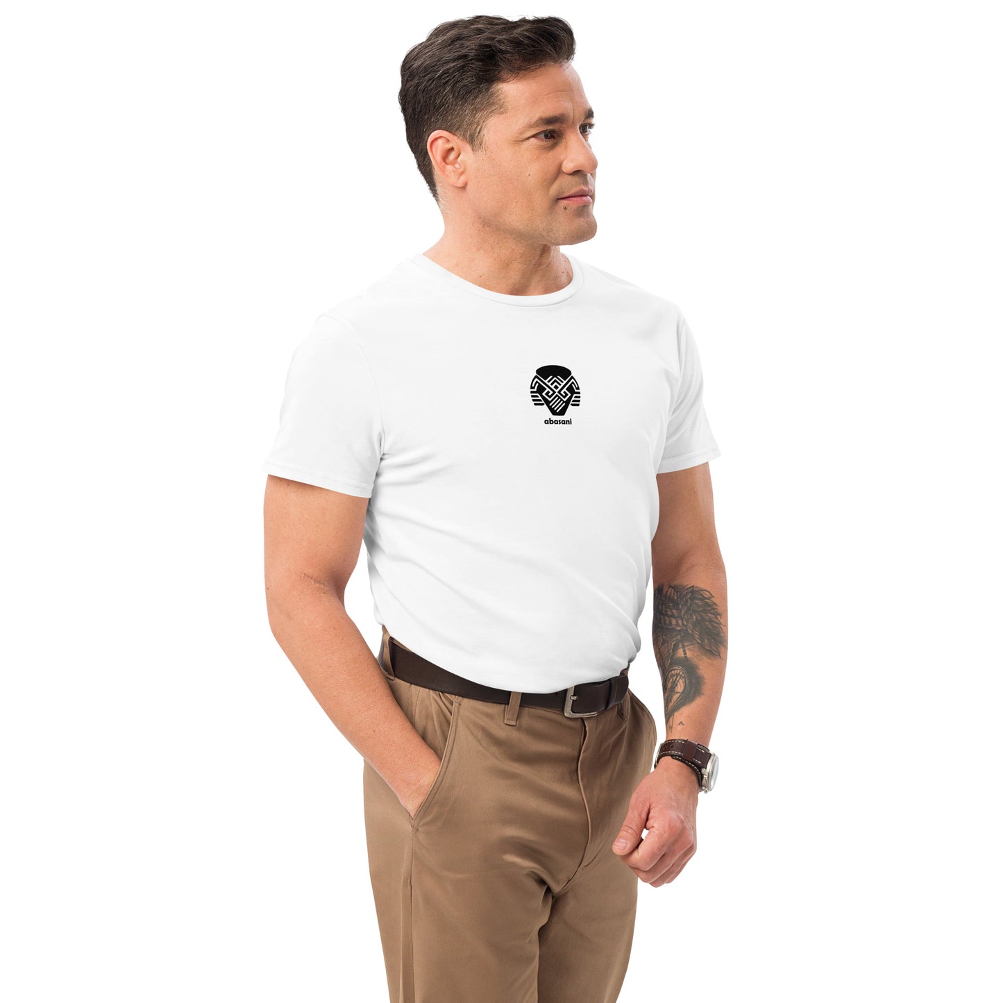 abasani logo Men's premium cotton t-shirt || abasani