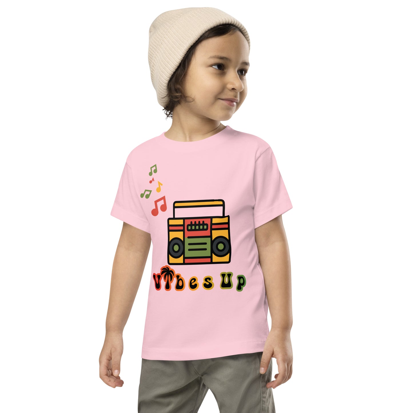 Radio Vibes Up Toddler Short Sleeve Tee || abasani