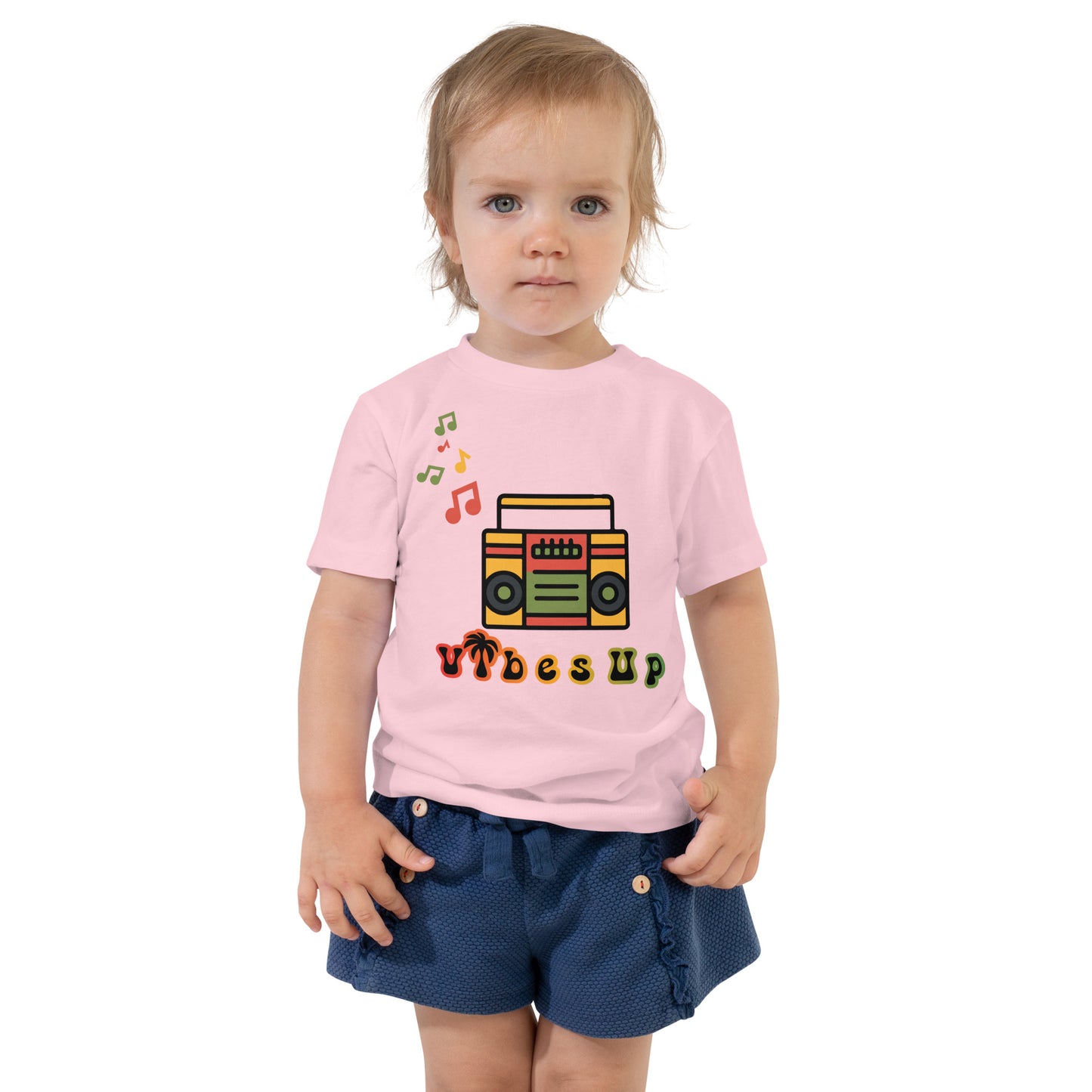 Radio Vibes Up Toddler Short Sleeve Tee || abasani