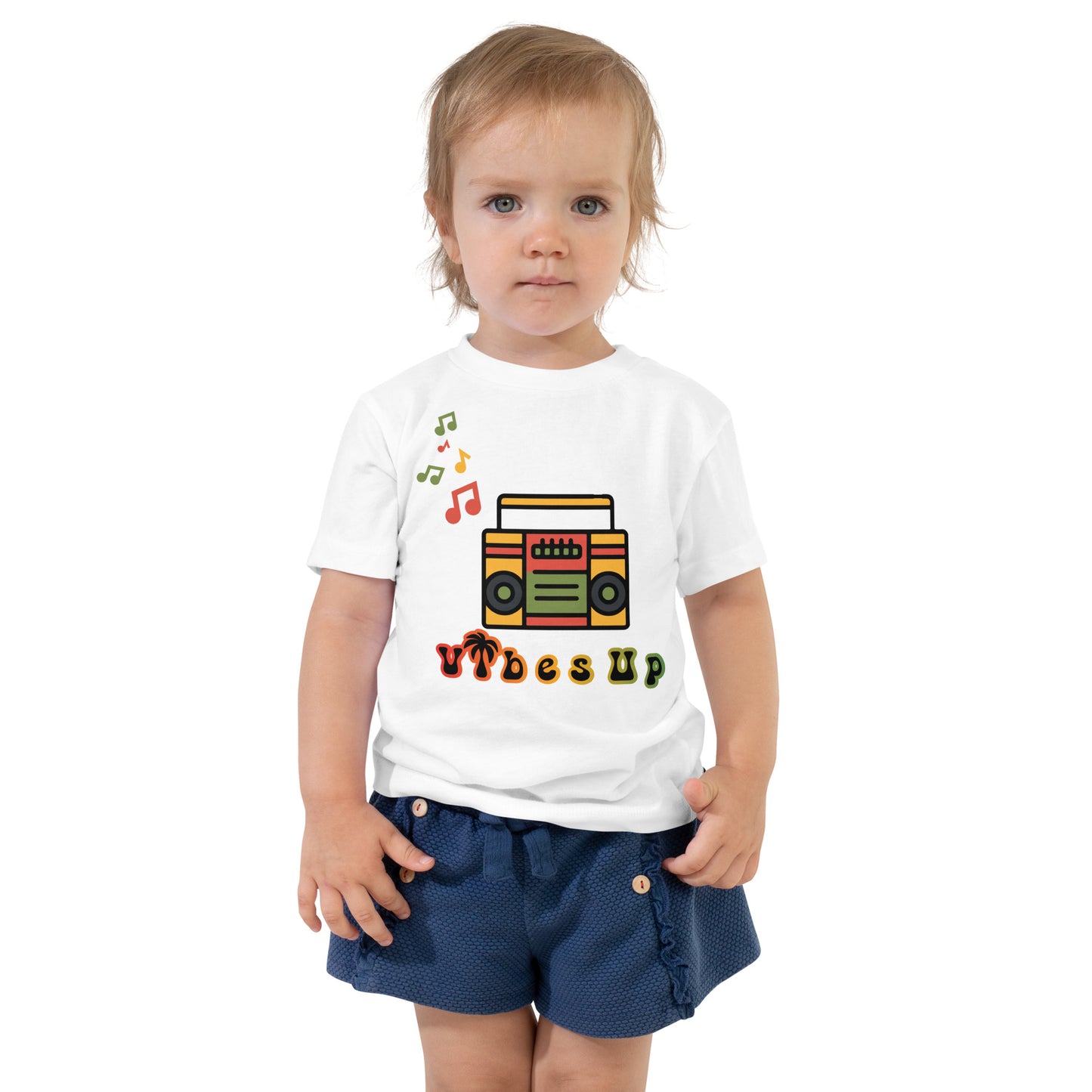 Radio Vibes Up Toddler Short Sleeve Tee || abasani