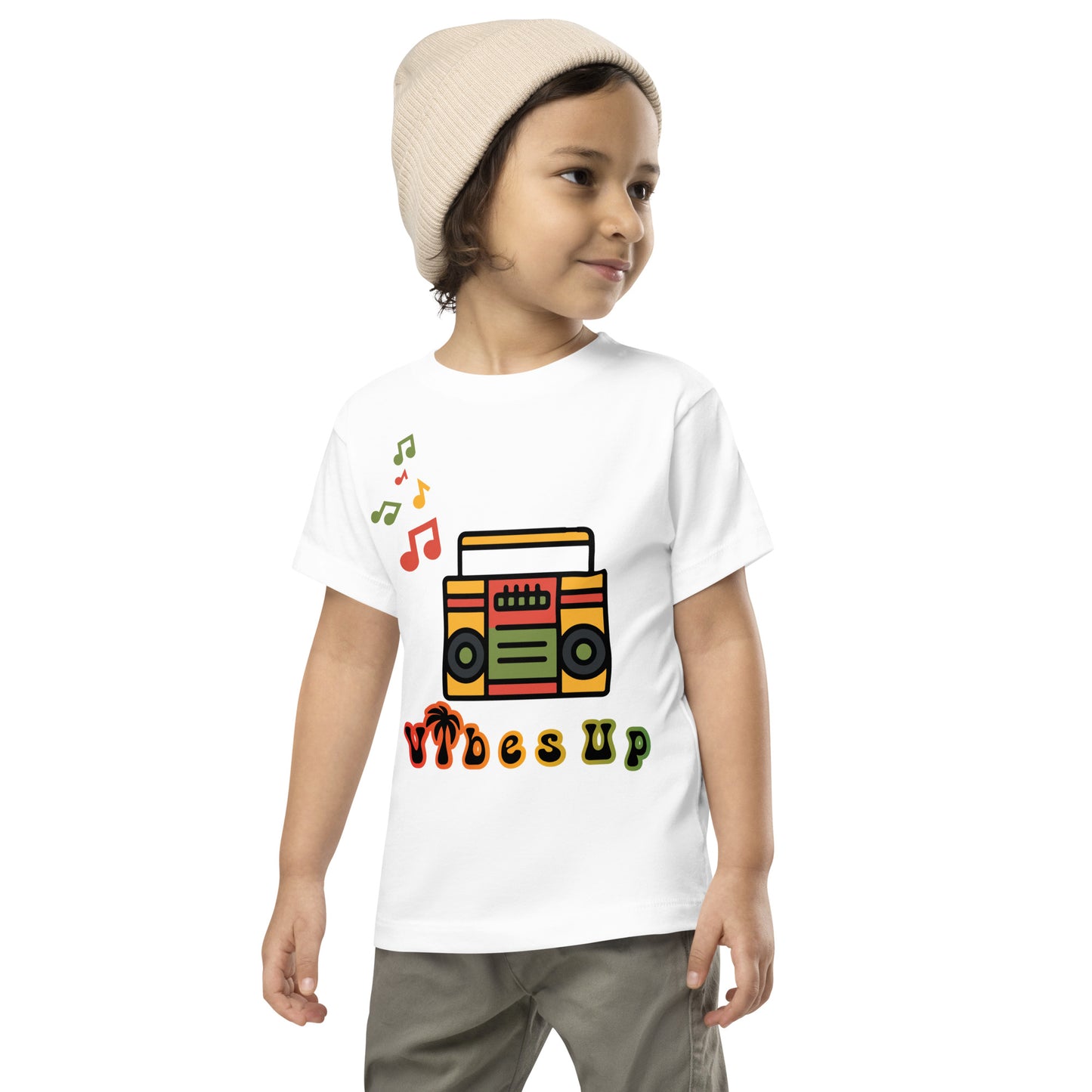 Radio Vibes Up Toddler Short Sleeve Tee || abasani