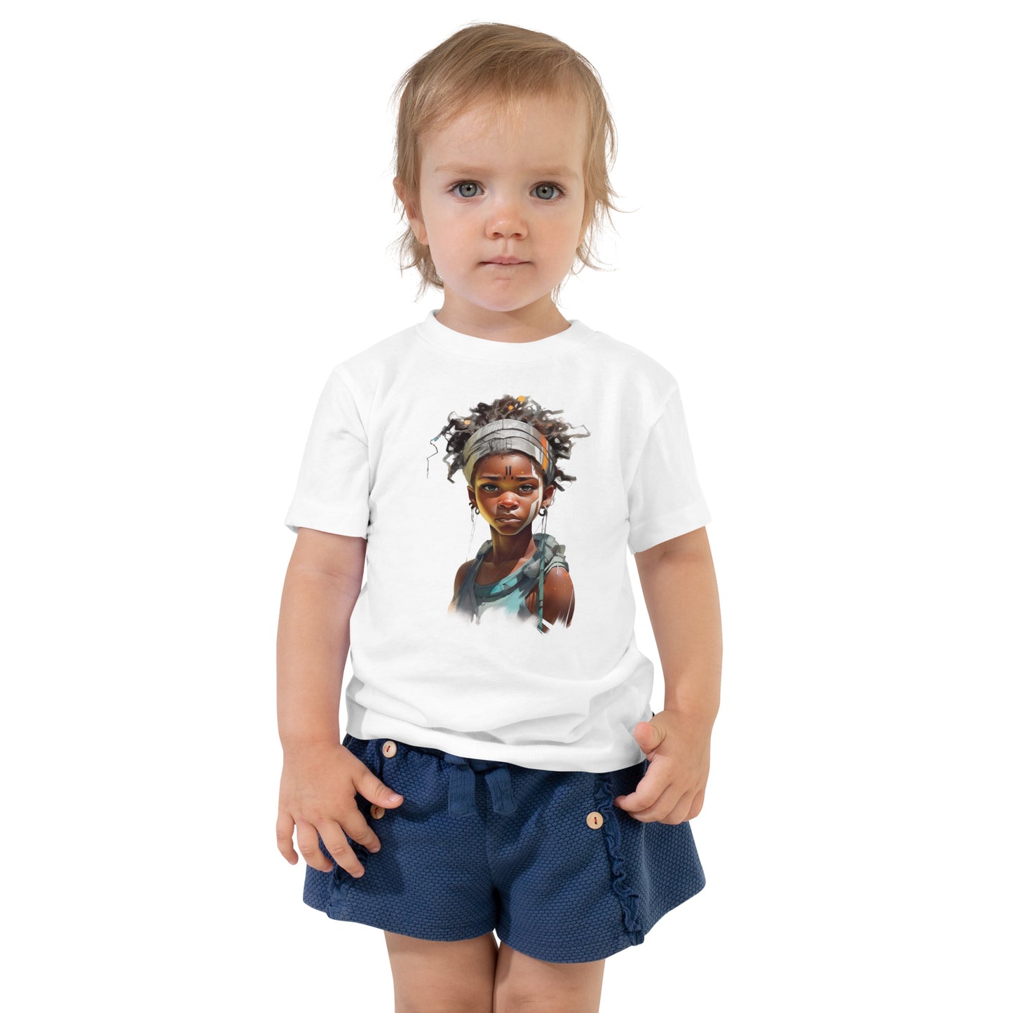 Young female African warrior Toddler Short Sleeve Tee || abasani