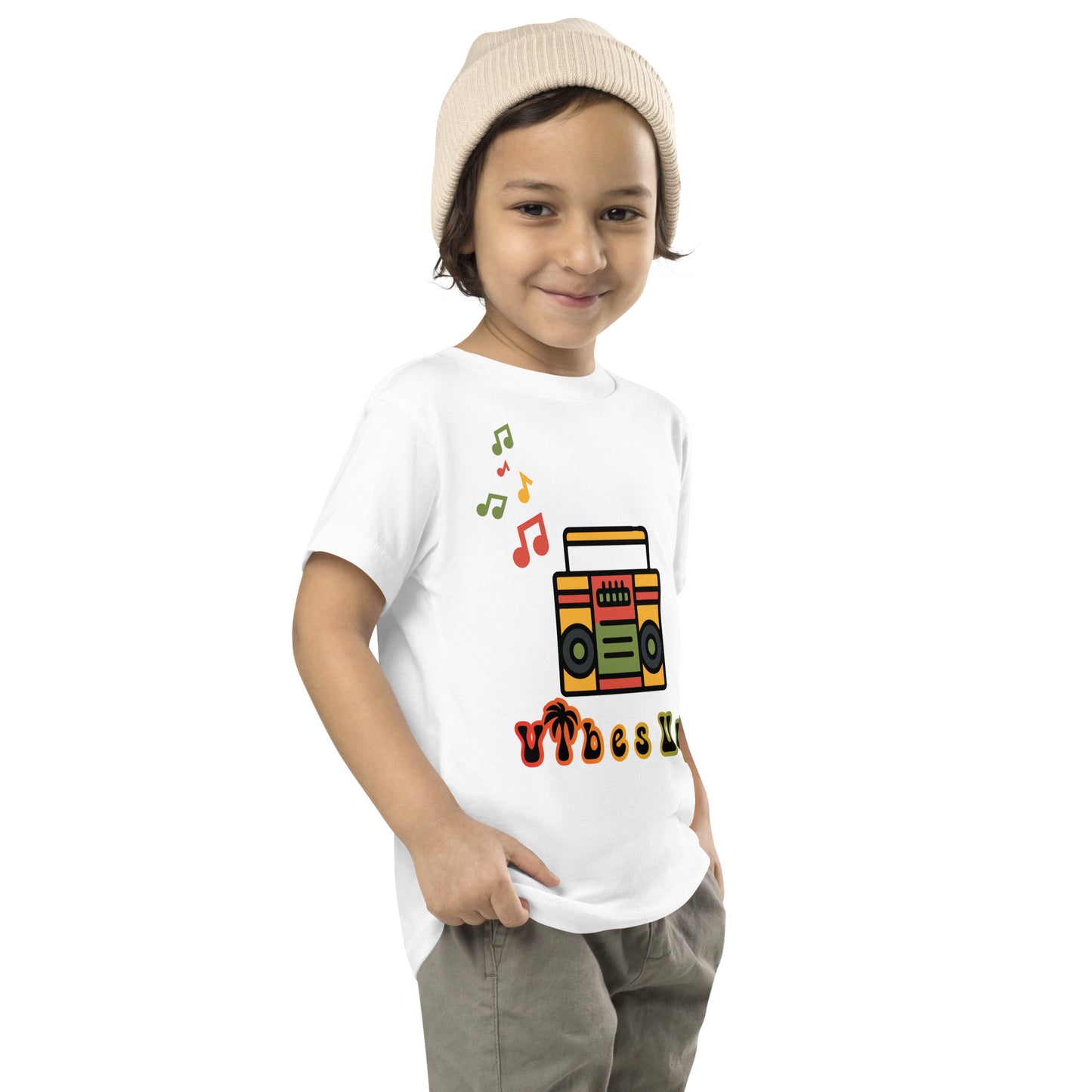 Radio Vibes Up Toddler Short Sleeve Tee || abasani