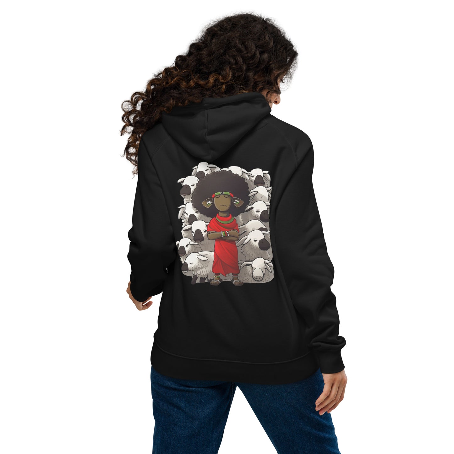 Black Sheep Unisex Eco Raglan Hoodie || abasani