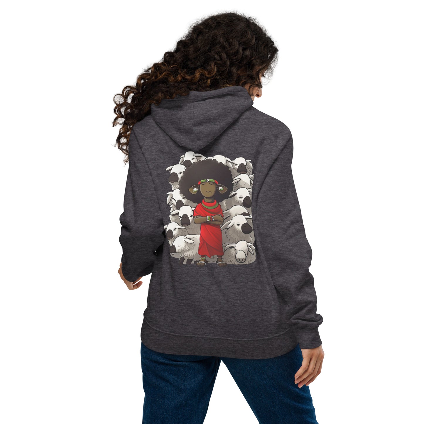 Black Sheep Unisex Eco Raglan Hoodie || abasani